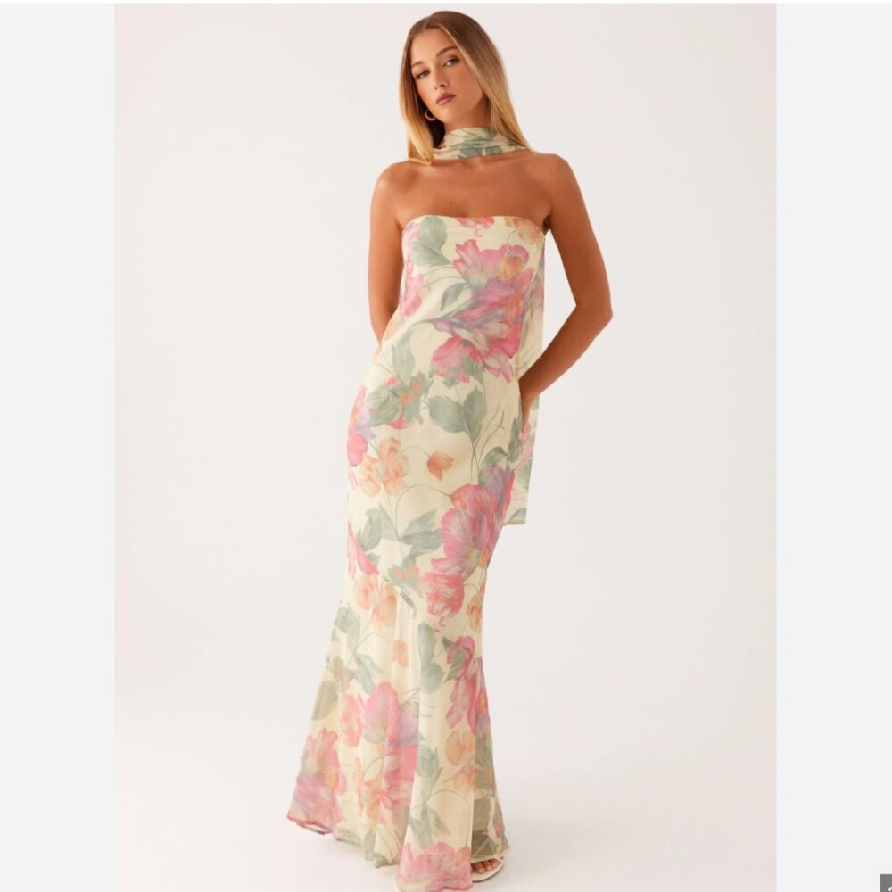 Peppermayo - Under The Pagoda Maxi Dress - Yellow Peony
